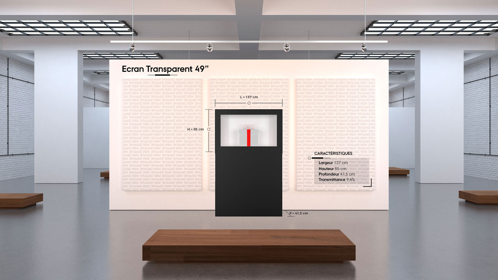 20 Ecran Transparent 49''