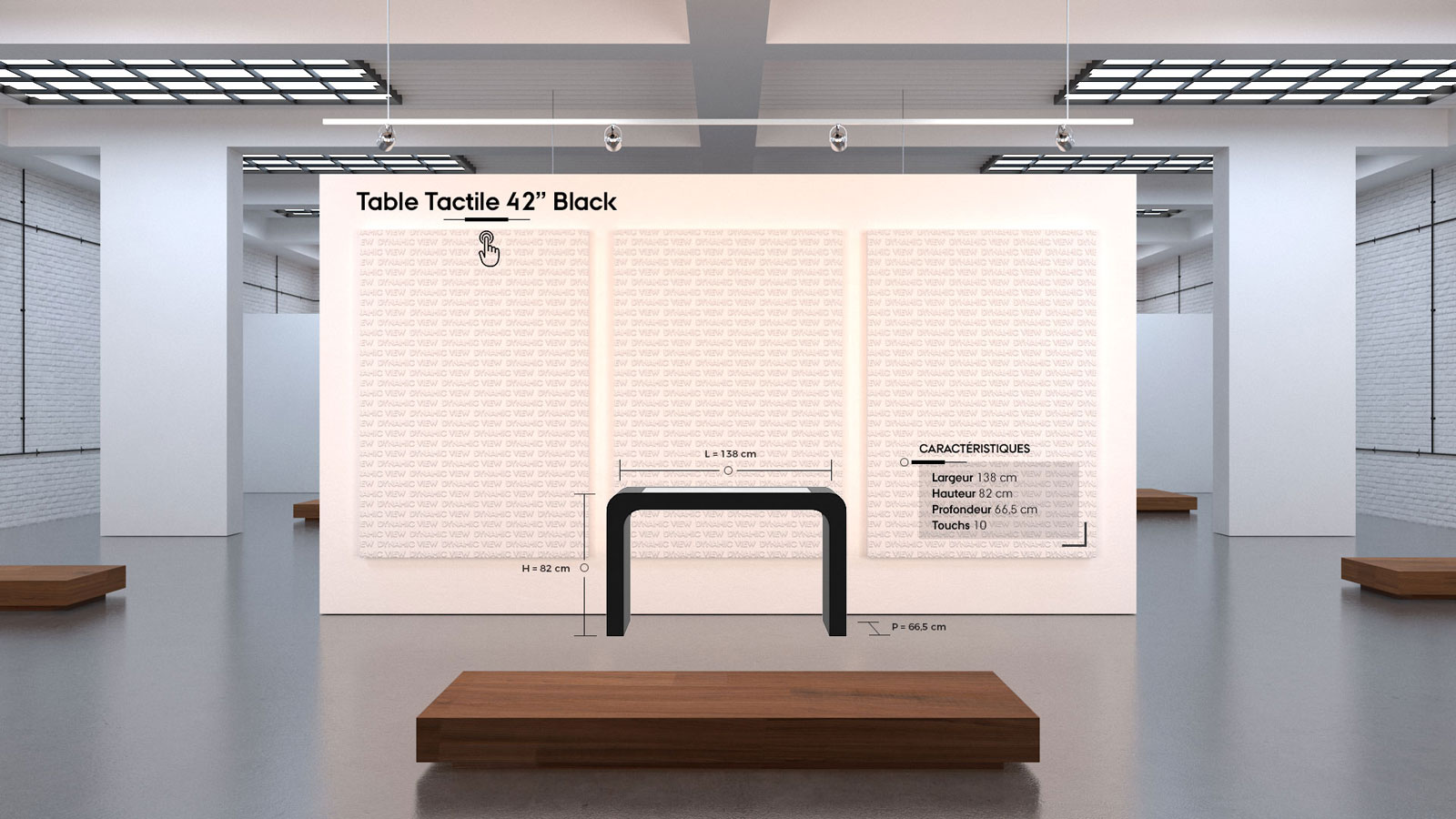 33 Table Tactile 42'' Black