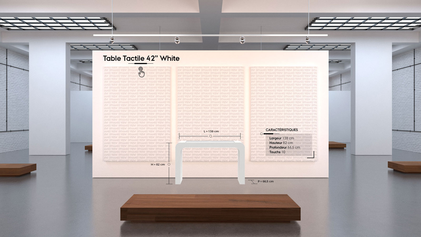 34 Table Tactile 42'' White