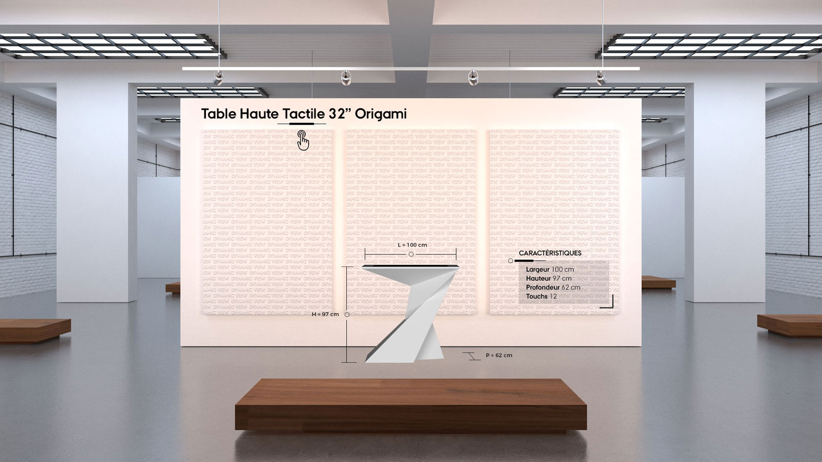 35 Table Haute Tactile 32'' Origami